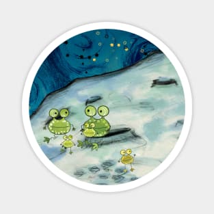 Moon Frogs - Eliza and Boo Magnet